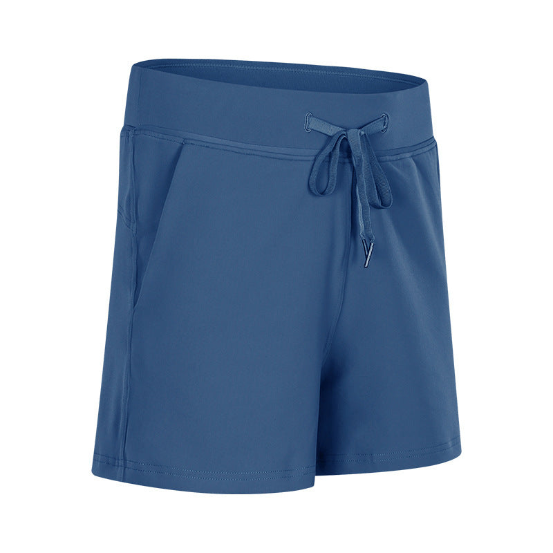 Pocket elastic yoga shorts