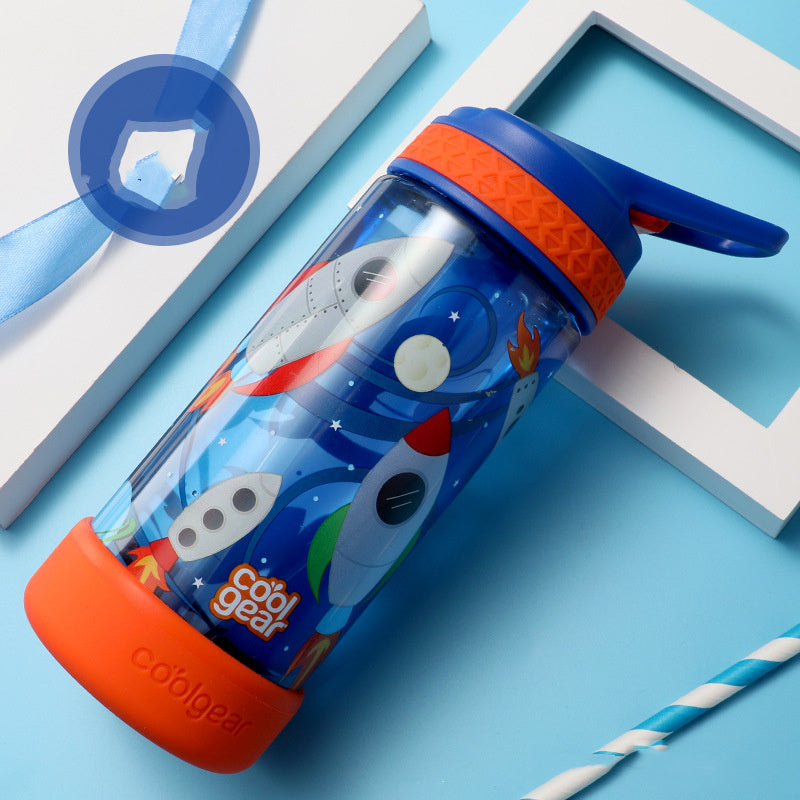 Portable Large-capacity Water Bottle With Suction Nozzle For Primary School Students