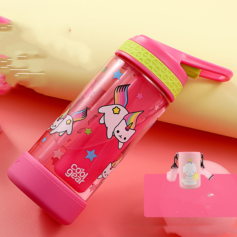 Portable Large-capacity Water Bottle With Suction Nozzle For Primary School Students