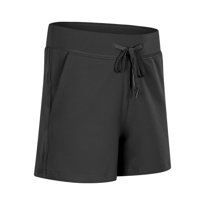 Pocket elastic yoga shorts