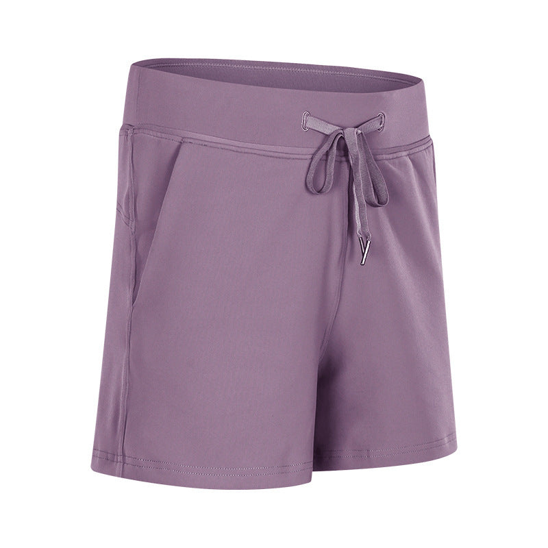 Pocket elastic yoga shorts