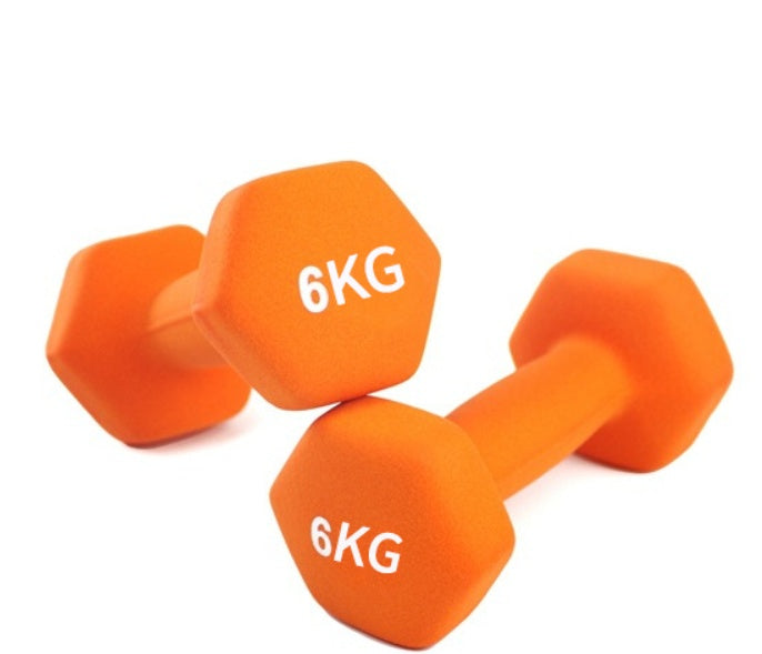 Color Sports Environmental Protection Dip Plastic Small Yiling Hexagonal Household Dumbbells