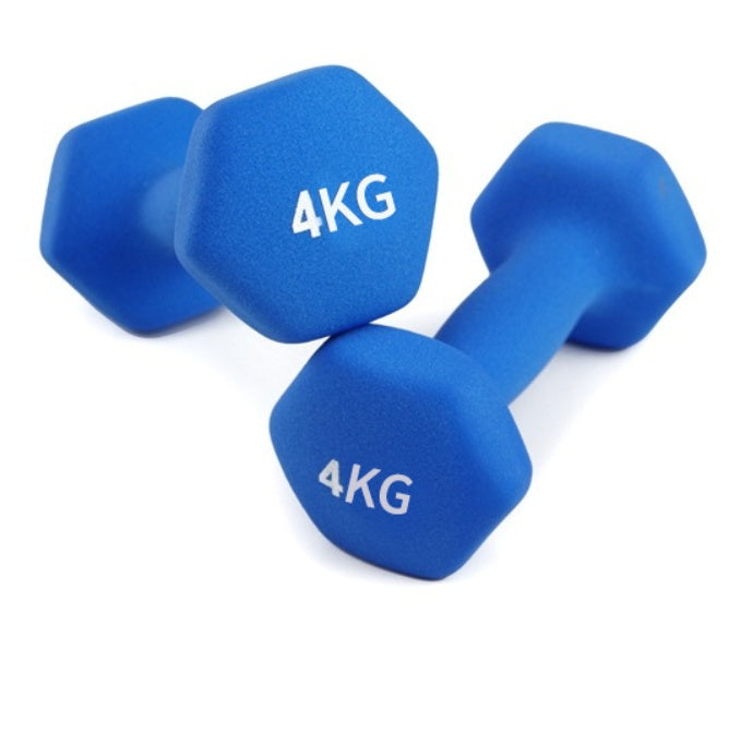 Color Sports Environmental Protection Dip Plastic Small Yiling Hexagonal Household Dumbbells