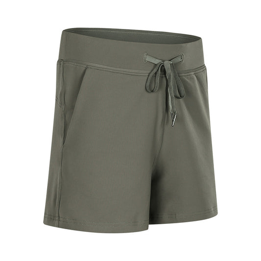 Pocket elastic yoga shorts