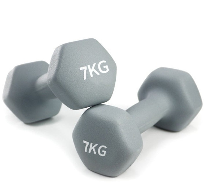 Color Sports Environmental Protection Dip Plastic Small Yiling Hexagonal Household Dumbbells